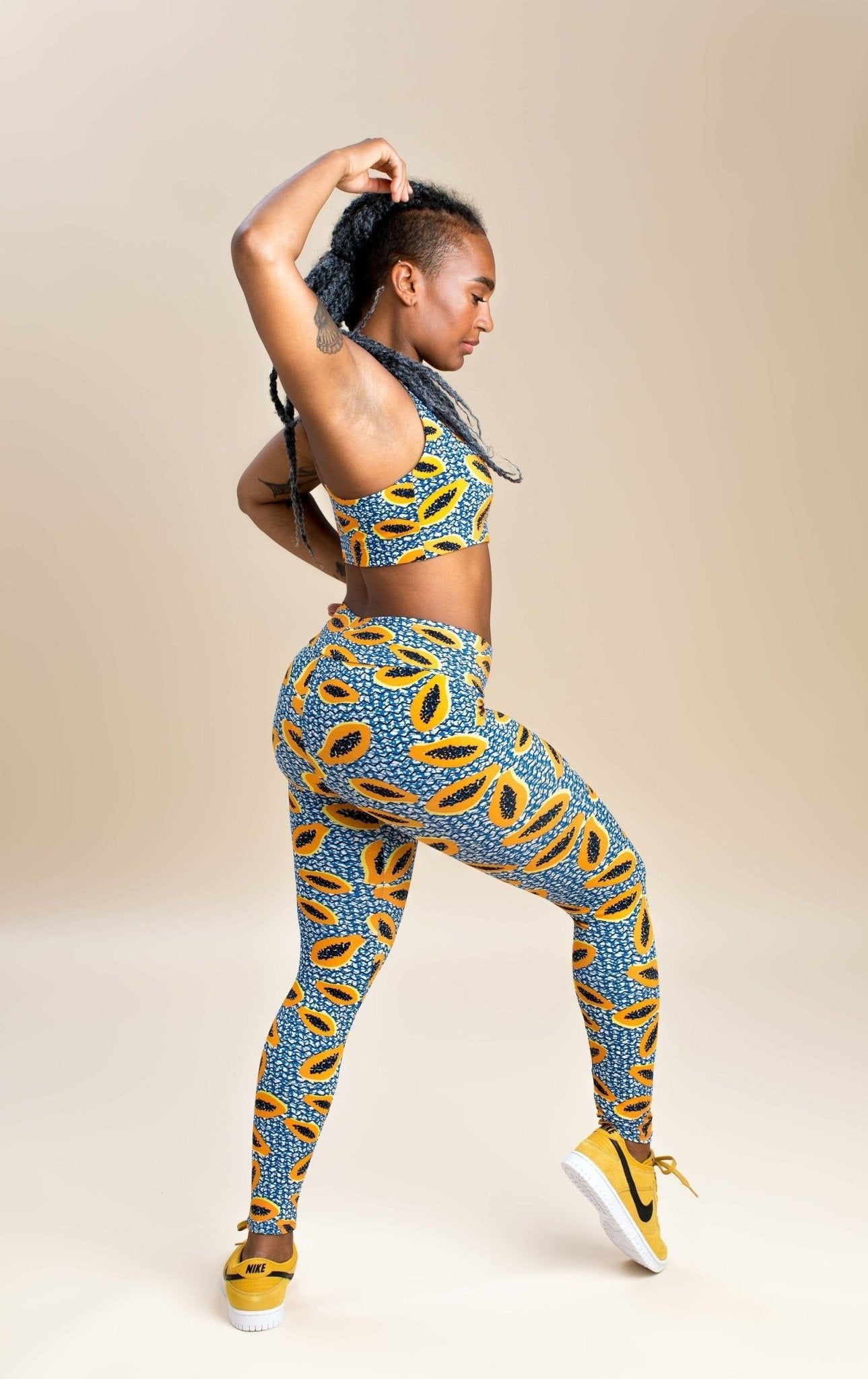 Papaya Organic colorful high waist yoga leggings Puka Wear PUKA WEAR