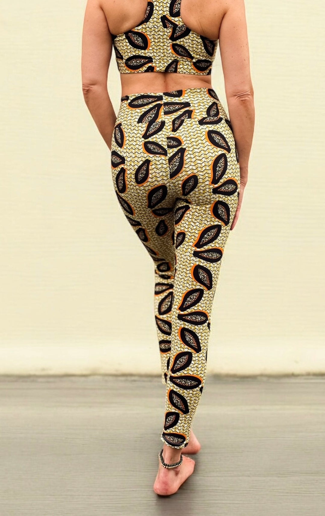 Papaya Terra organic high waist leggings Mustard/Black PREORDER - PUKA WEAR