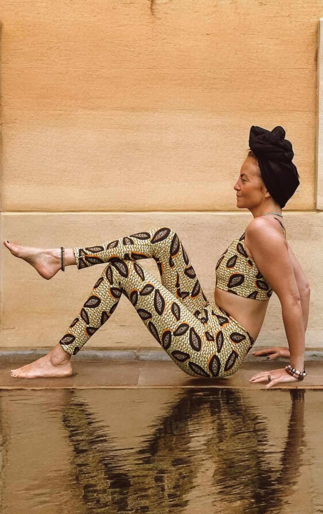 Papaya Terra organic high waist leggings Mustard/Black PREORDER - PUKA WEAR